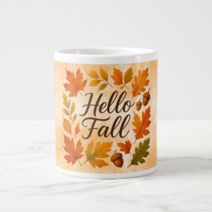 Grande Tasse Allo Feuilles et glaces automnales
