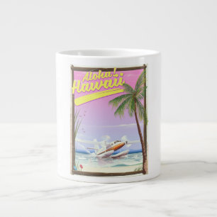 Grande Tasse Aloha ! Affiche de voyage de style vintage Hawaï