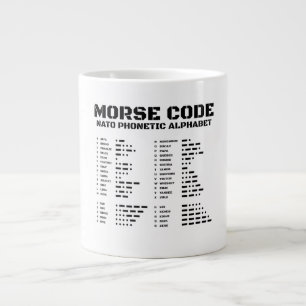 Grande Tasse Alphabet phonétique de l'OTAN, Morse Code, Aviatio