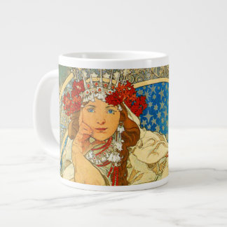 Grande Tasse Alphonse Mucha Art Nouveau Princesse Hyacinth