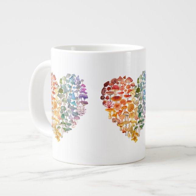 Grande Tasse Amateurs de champignons - Rainbow Heart Specialty  (Devant gauche)