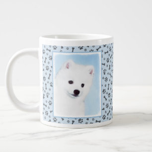 Grande Tasse American Eskimo Dog Painting - Original Dog Art