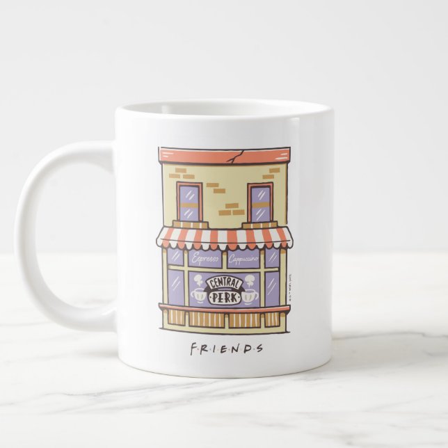 Grande Tasse AMIS™ | Central Perk Cartoon Coffee Shop (Gauche)