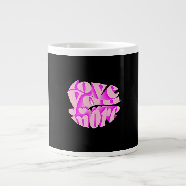 Grande Tasse Amour à Plus Propre Typographie  (Devant)