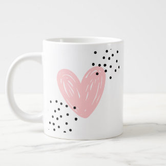 Grande Tasse amour avec la conception de particules noires