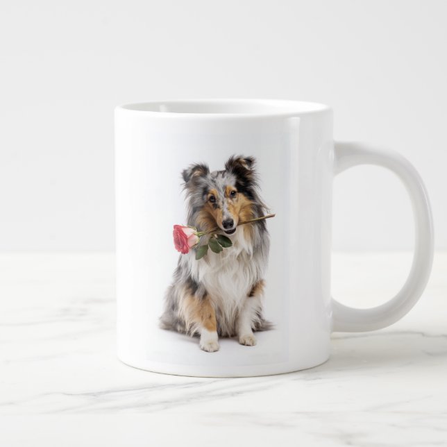Grande Tasse Amour de Sheltie Blue Merle (Droite)
