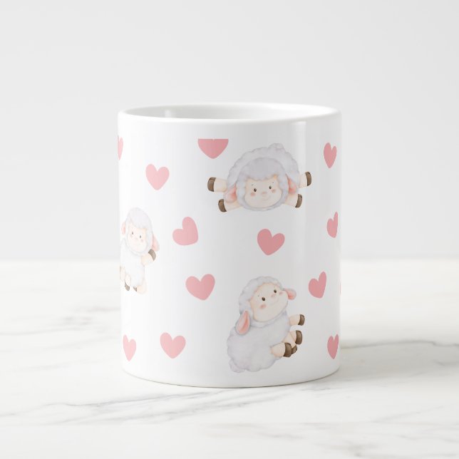 Grande Tasse Amour des moutons (Devant)