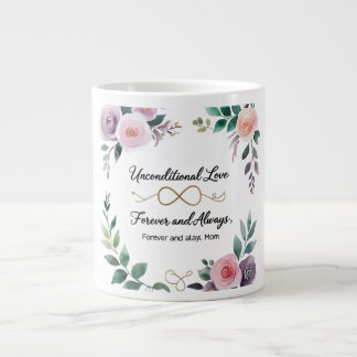 Grande Tasse Amour floral - Toujours et toujours, maman
