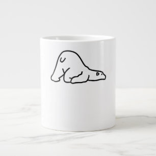 Grande Tasse Amoureux des animaux de l'ours polaire Lazy Cute