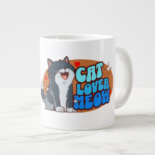 Grande Tasse Amoureux des chats - chat bleu