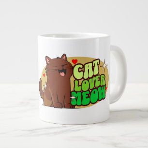 Grande Tasse Amoureux des chats - chat brun
