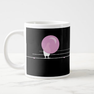 Grande Tasse Amusant Bubblegum Birds on a Wire Black