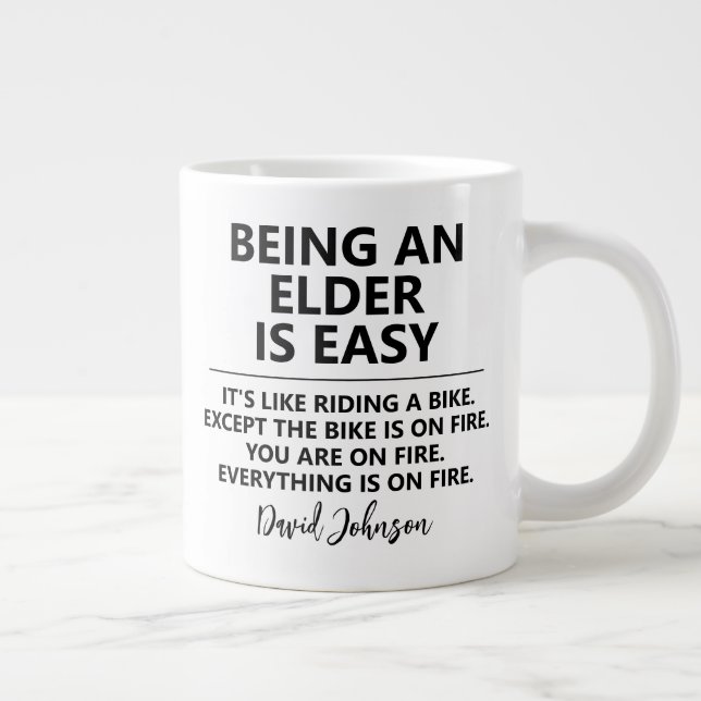 Grande Tasse Amusant JW Elder Cadeau Idée Pioneer Appréciation  (Droite)