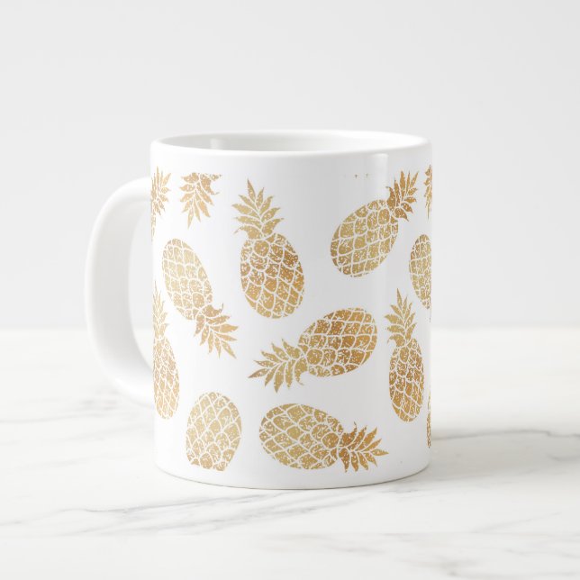 Grande Tasse ANanas GOLD PINEAPPLE chic GLAMOR (Devant gauche)