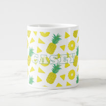 Ananas Jaune Vert Motif Fruitier Moderne