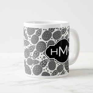 Grande Tasse Ananas monochrome  Monogramme