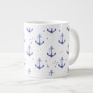 Grande Tasse Ancre d'aquarelle Motif 2