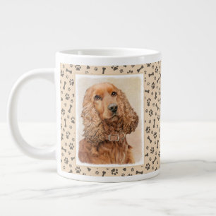Grande Tasse Anglais Cocker Peinture Espagnole - Art Chien orig