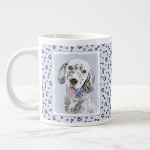 Grande Tasse Anglais Setter Blue Belton Peinture Chien Art