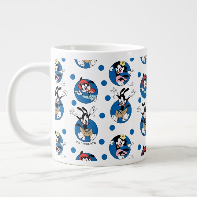 Grande Tasse Animaniacs | Yakko, Wakko, & Motif du cercle de po (Gauche)