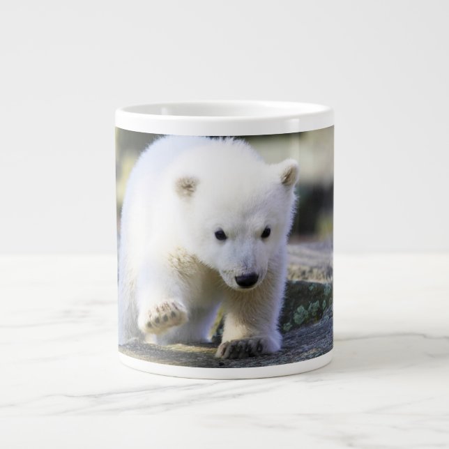 Grande Tasse Animaux de bébés cutest | Bébé Ours Polaire Cub (Devant)