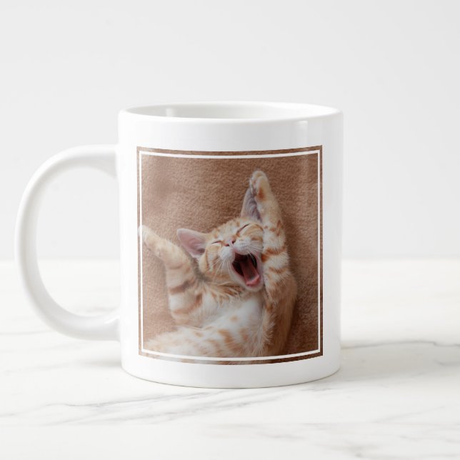 Grande Tasse Animaux de bébés cutest | Ginger Kitten Yawning (Gauche)