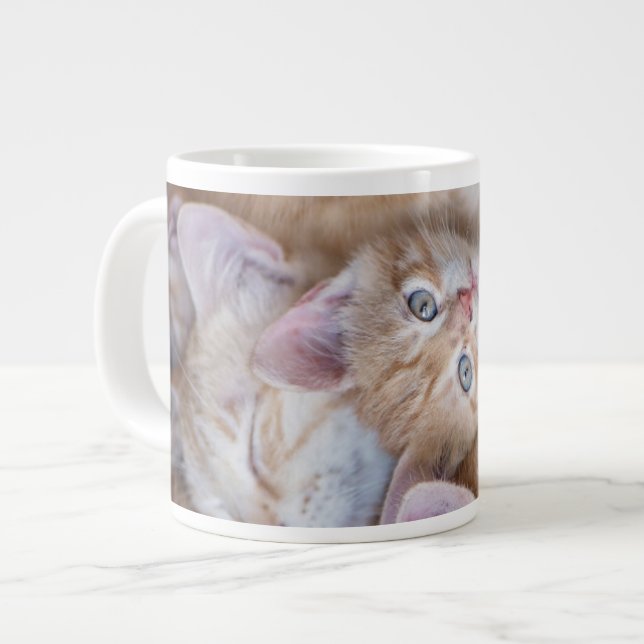 Grande Tasse Animaux de bébés cutest | Orange Kitten Pile (Devant gauche)