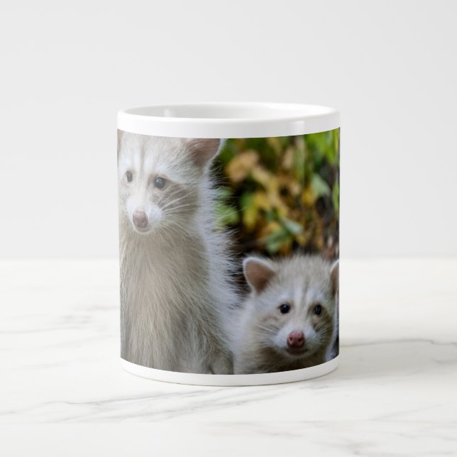 Grande Tasse Animaux de bébés cutest | Raccoons jeunes blonds (Devant)