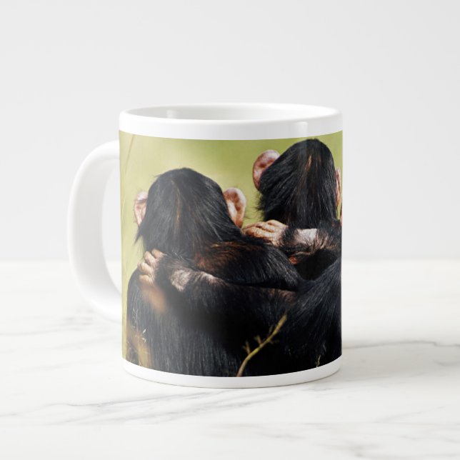 Grande Tasse Animaux de bébés cutest | Trois chimpanzés en trai (Devant gauche)