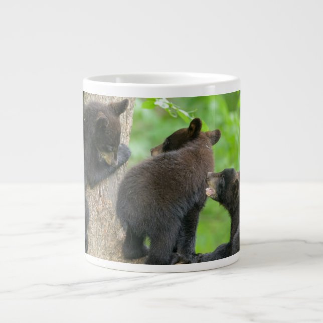 Grande Tasse Animaux de bébés cutest | Trois jeunes petits ours (Devant)