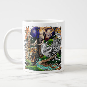 Grande Tasse Animaux sauvages de la Savane africaine