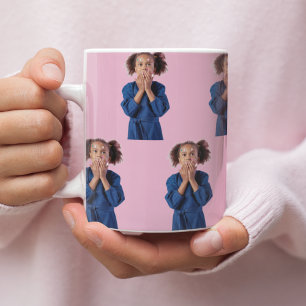 Grande Tasse Anniversaire de enfant de Collage de photos en ros
