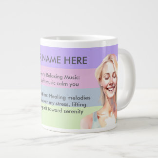 GRANDE TASSE ANTISTRESS RELAX CALM GIRL YOGA CHAKRA