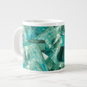 Grande Tasse Aquamarine Mars Pierre de naissance bleu vert cris