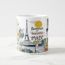 Aquarelle Bonjour Beau Paris