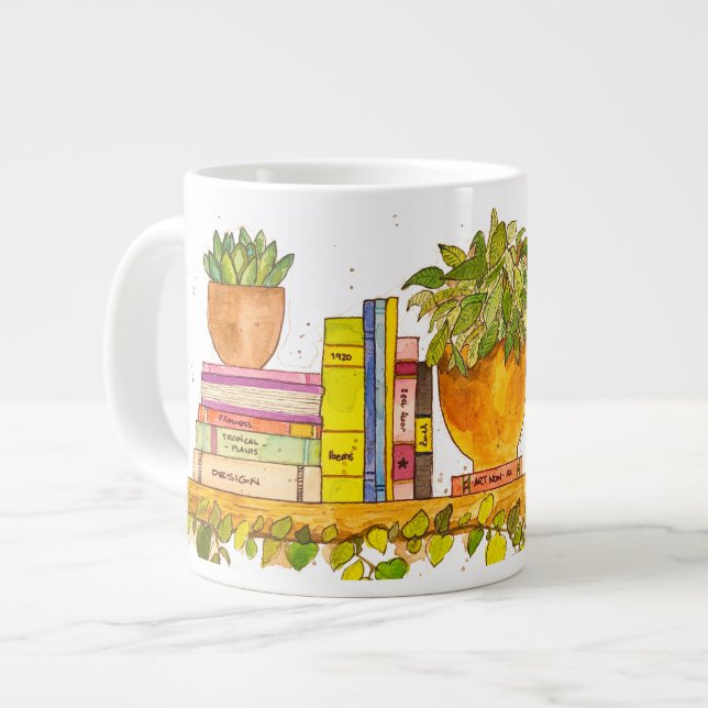 Grande Tasse Aquarelle colorée (Devant gauche)
