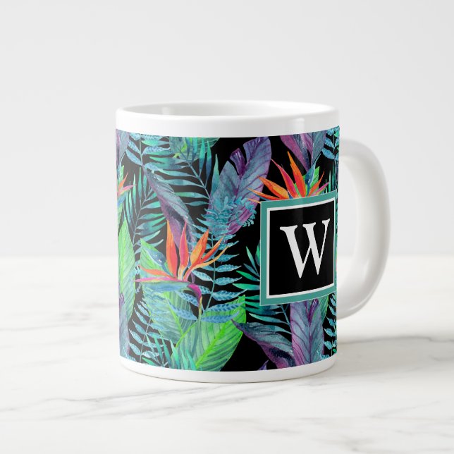 Grande Tasse Aquarelle du paradis| Ajouter votre premier (Devant droit)