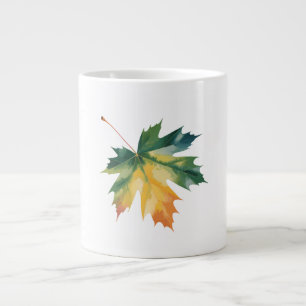 Grande Tasse Aquarelle Feuille d'érable oreiller à lancer perso