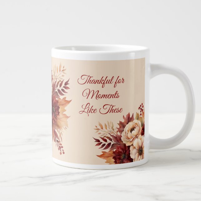 Grande Tasse Aquarelle Fleurs de chute - (Droite)