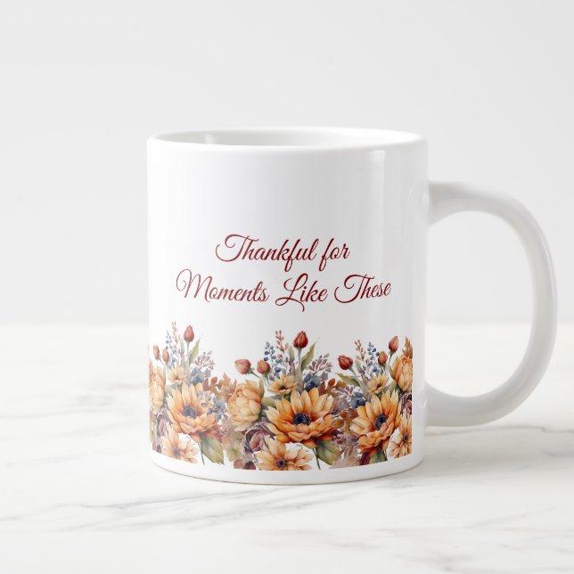 Grande Tasse Aquarelle Fleurs de chute - (Droite)