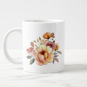 Grande Tasse Aquarelle Fleurs de chute Clipart-77628