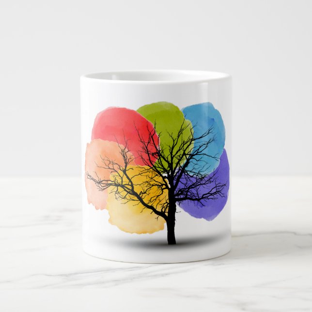 Grande Tasse Arbre de blobs de couleur (Devant)
