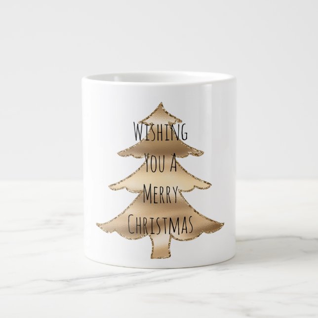 Grande Tasse Arbre de Noël Gold (Devant)