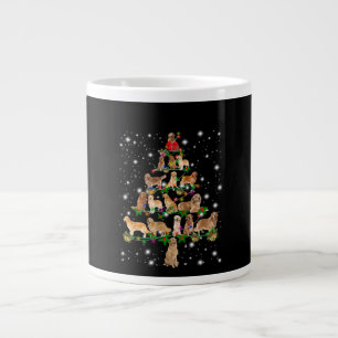 Grande Tasse Arbre de Noël Golden Retriever Couvert Par Flash