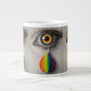 Grande Tasse Arc-en-ciel affiche jeter oreiller trivet de pierr
