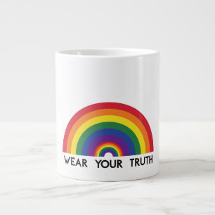Grande Tasse Arc-en-ciel minimaliste Moderne Déclaration coloré