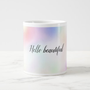 Grande Tasse Arc-en-ciel rose de l'Unicorne pourpre