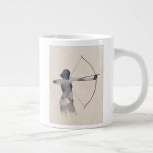 Grande Tasse Archeresse aquarelle Silhouette
