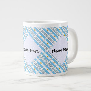 Grande Tasse Argentine Drapeau Argentin Personnalisé Texte
