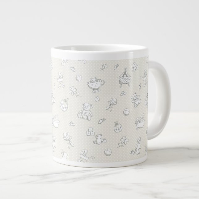 Grande Tasse Arrière - plan de bébé (Devant droit)